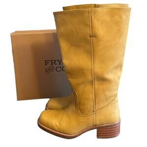 FRYE AND CO. Miranda 14 Wide Calf Banana Size 10 Tall Campus Boots
